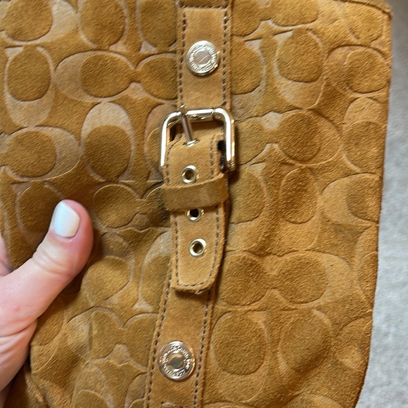 VGUC size 8 Coach Caramel Tulip Signature Suede Boots! - Picture 13 of 16